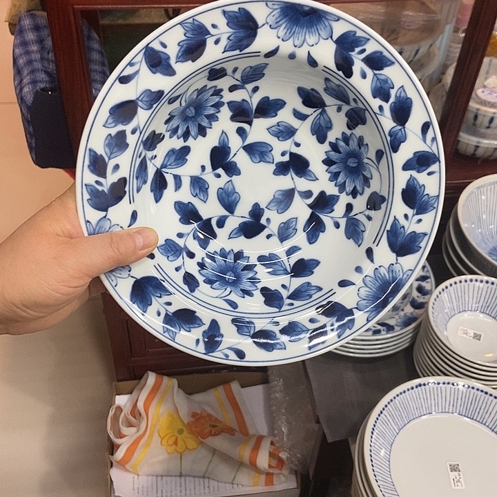 冻***龙瓷片草帽盘20公分一个