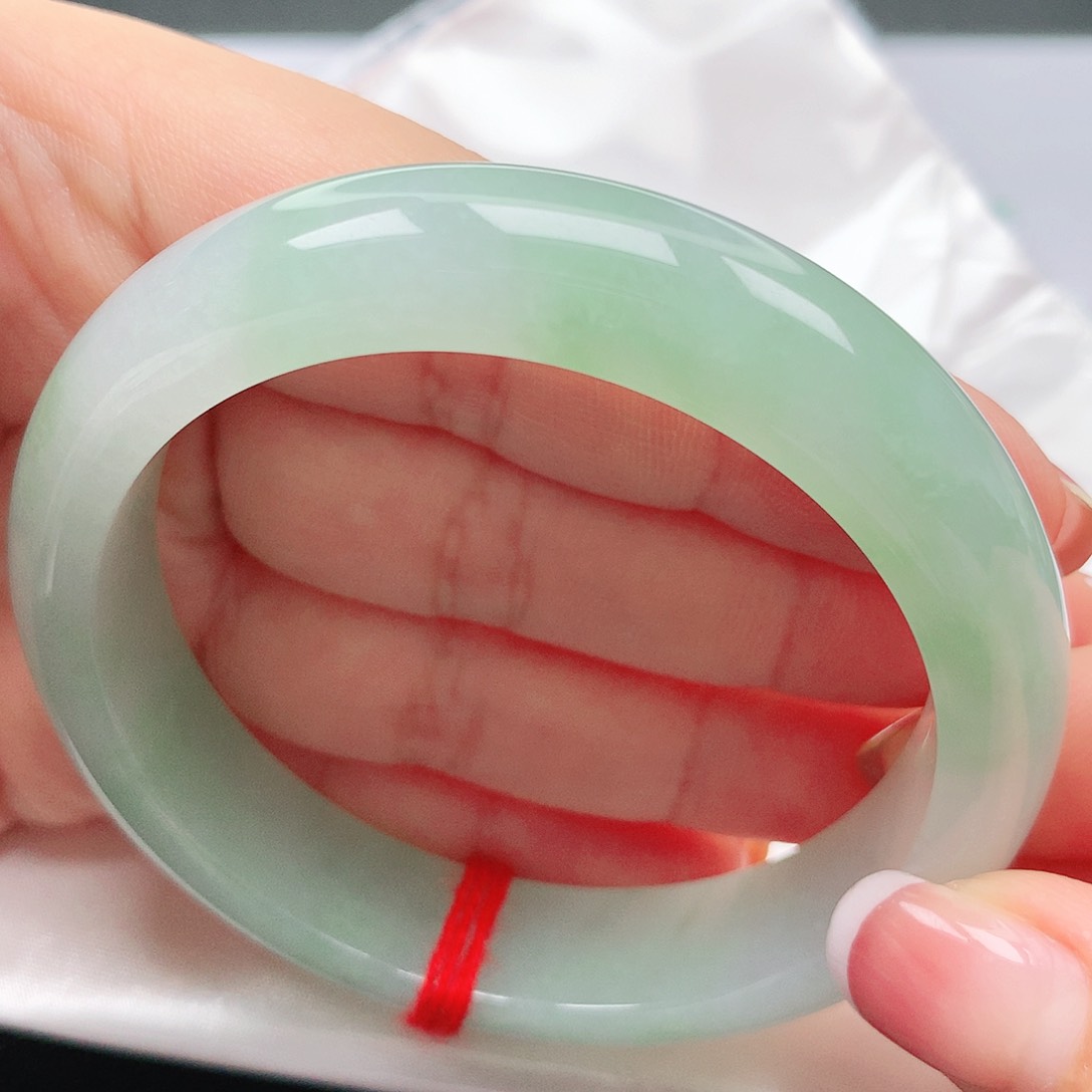 翡翠未镶嵌手镯柠*强推56+