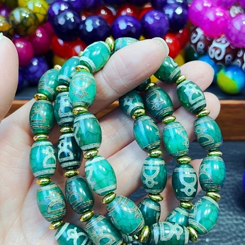 玛瑙/玉髓手链未镶嵌财神