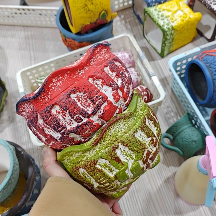 陶吸水透气的白陶花盆凑满12发货