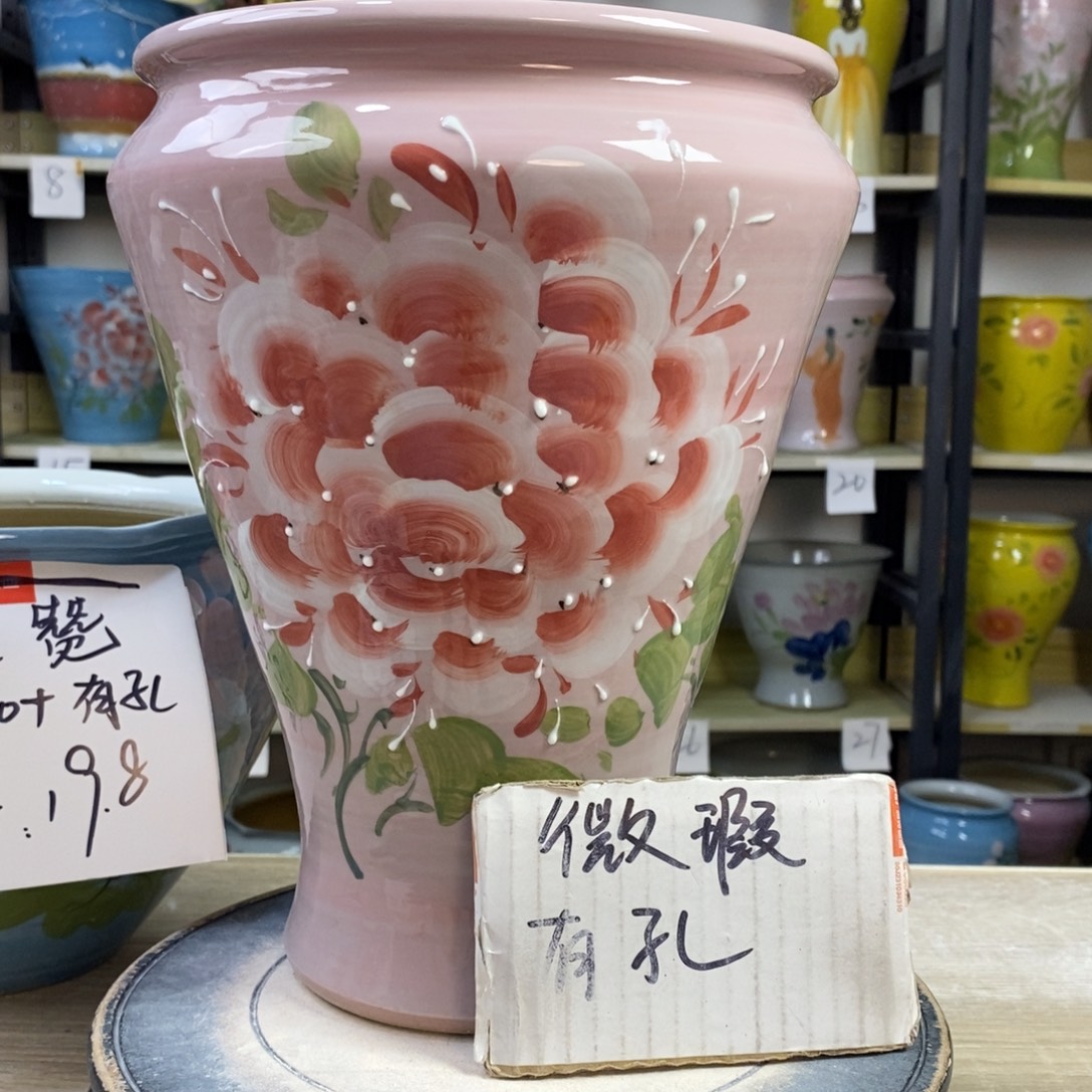 景德镇手工手绘陶瓷花盆