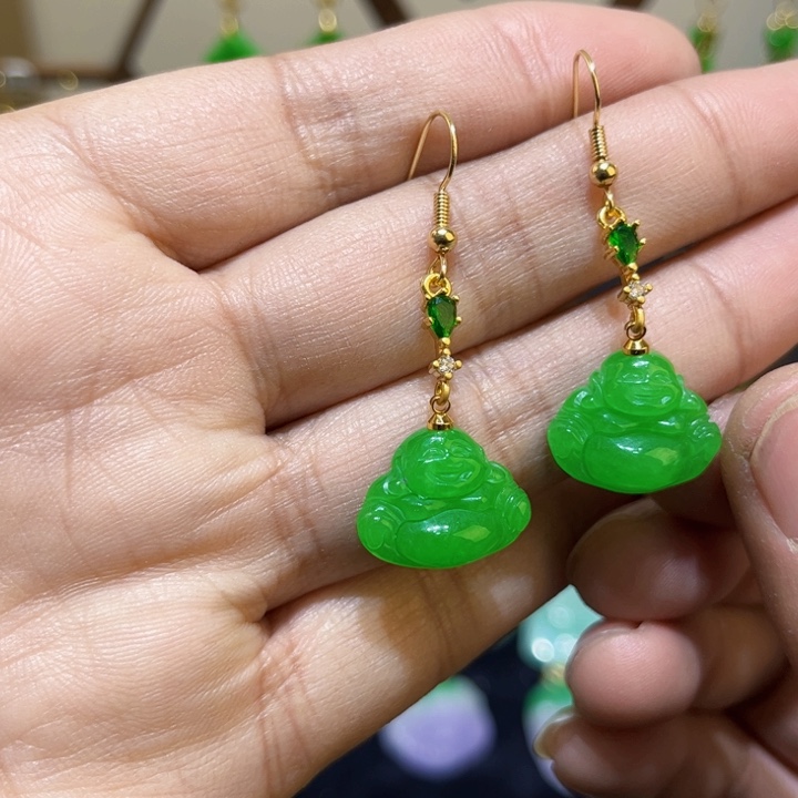 翡翠耳饰未镶嵌耳饰