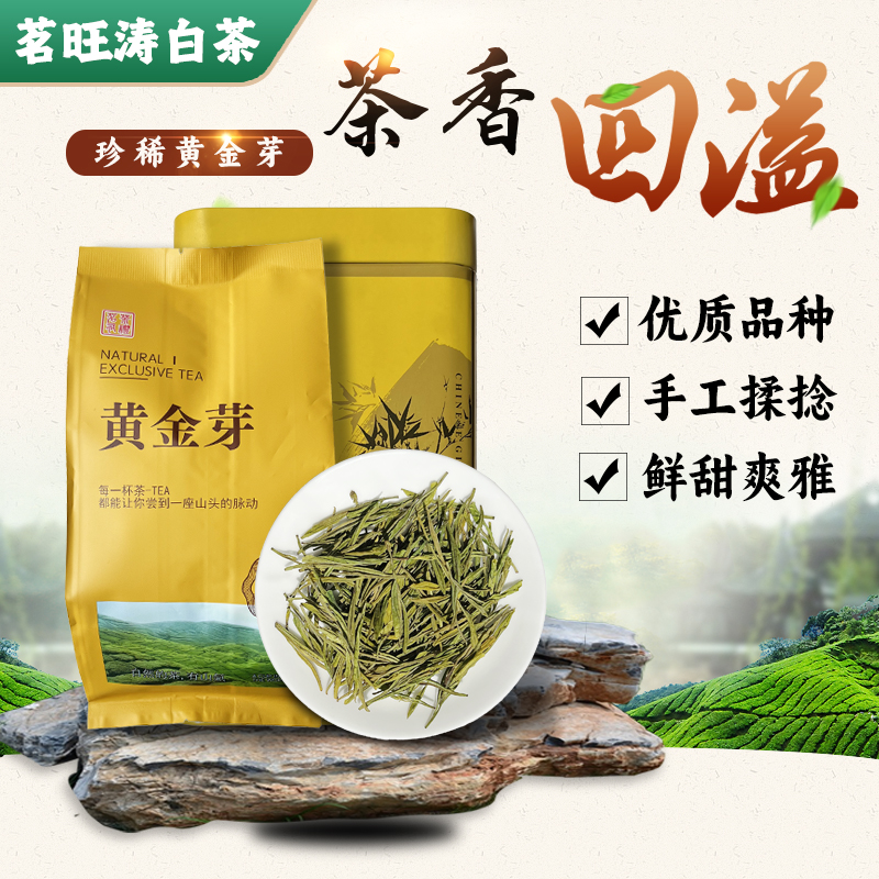 【2025明前新茶】茗旺涛 安吉原产地/奶白黄金芽/嫩玉米香/凤羽状