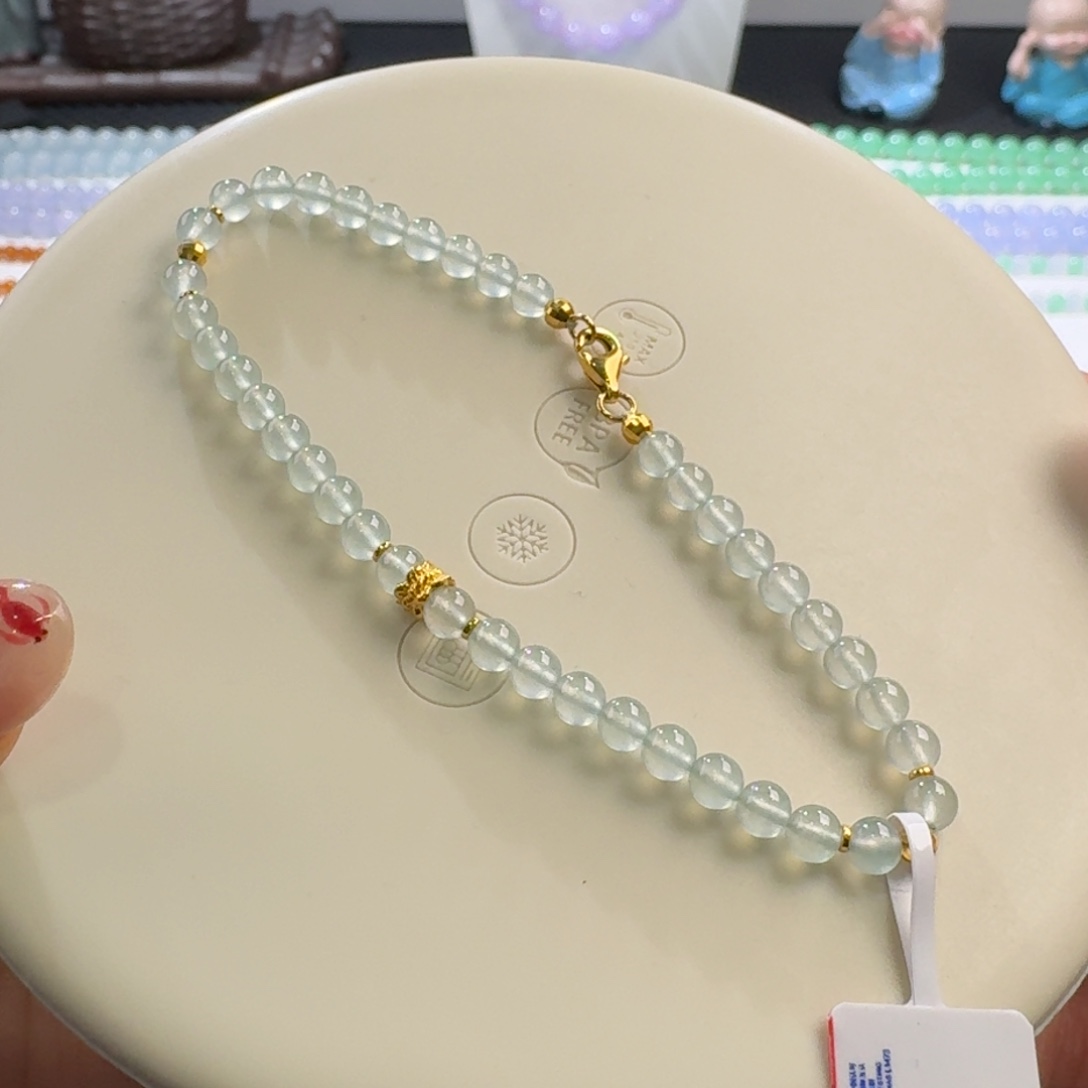 翡翠颈饰未镶嵌力推晴钢小米珠4.1mm