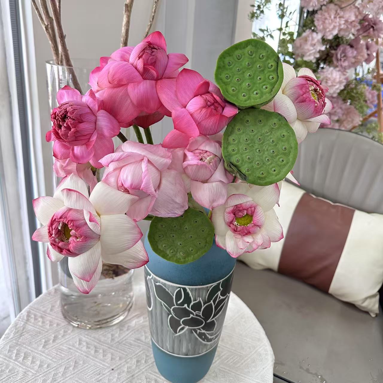 『好运莲莲』5枝荷花+3枝莲蓬 超值套餐