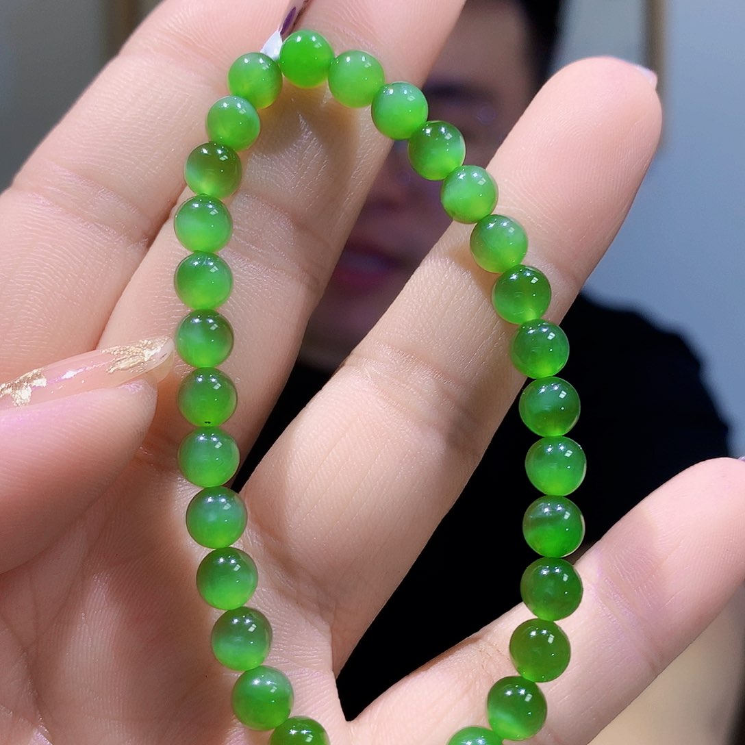 和田玉（碧玉）手链未镶嵌驿**辉