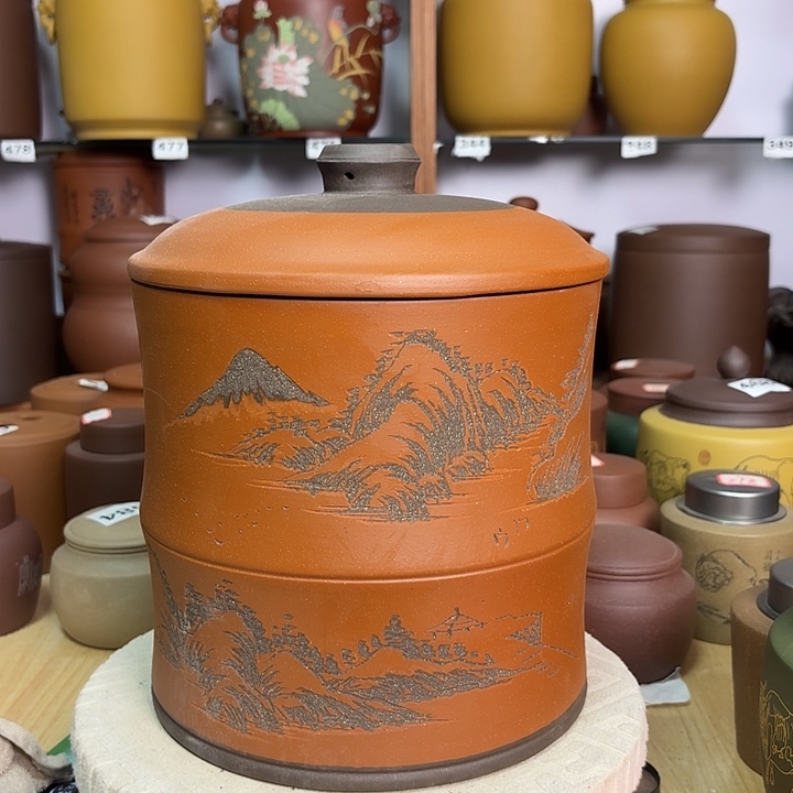 紫砂茶叶罐八饼茶叶罐处理不腿不换727