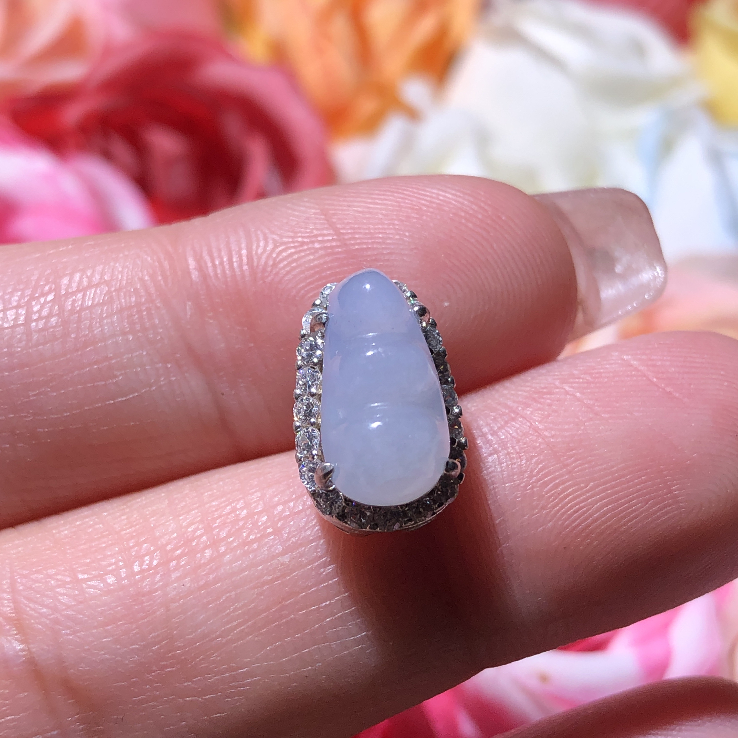 天然缅甸翡翠A货吊坠s925银翡翠潘朵拉批发零售