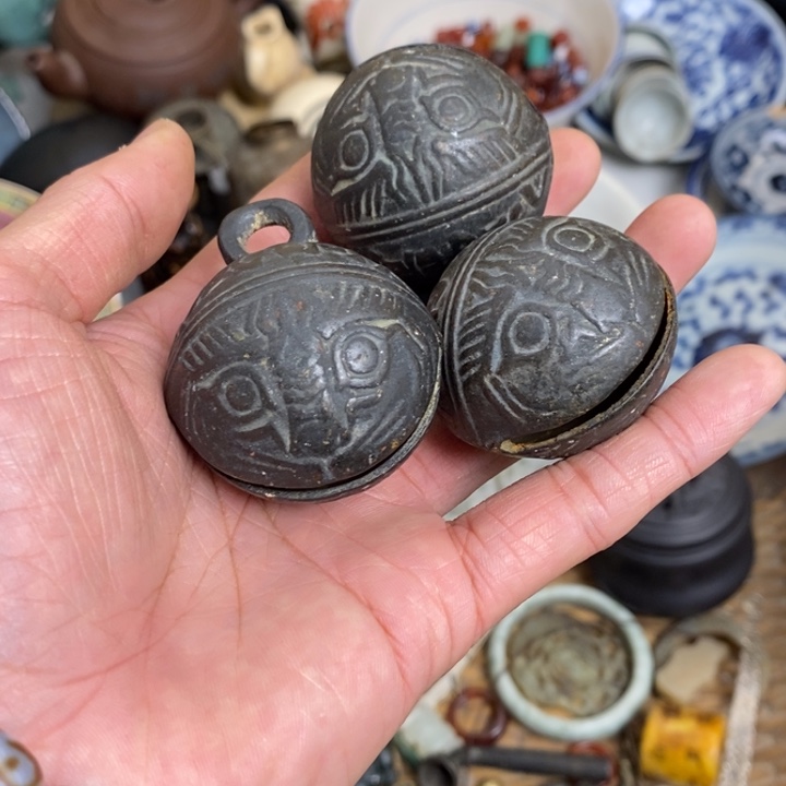 长***清工艺品 铃铛 三个 摆件 微瑕