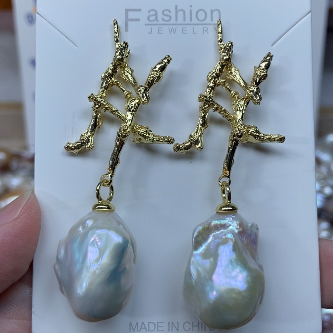 淡水珍珠耳环合金特价333