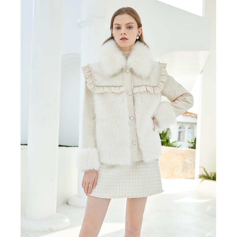 【诗语专属】人造皮草Caroline冬甜美气质保暖皮草ECRCDD43