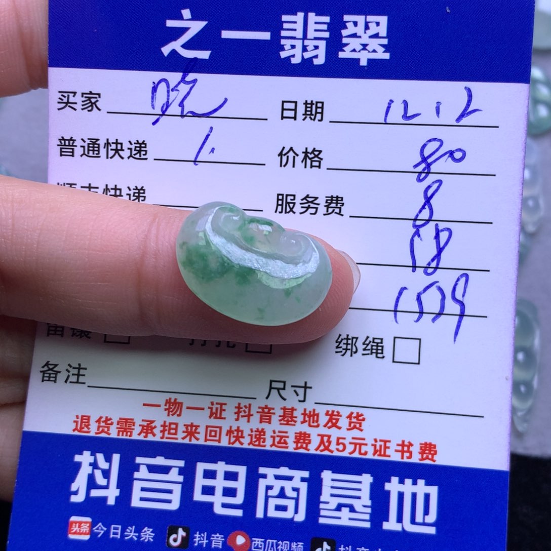 颈饰未镶嵌翡翠晓**?