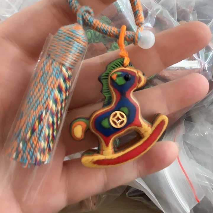 吊坠白玉菩提小马