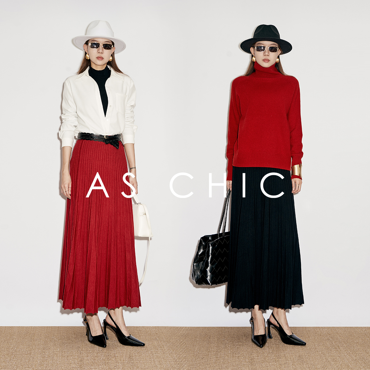 AS chicAW新年系列/针织百褶半身裙ASQ2220