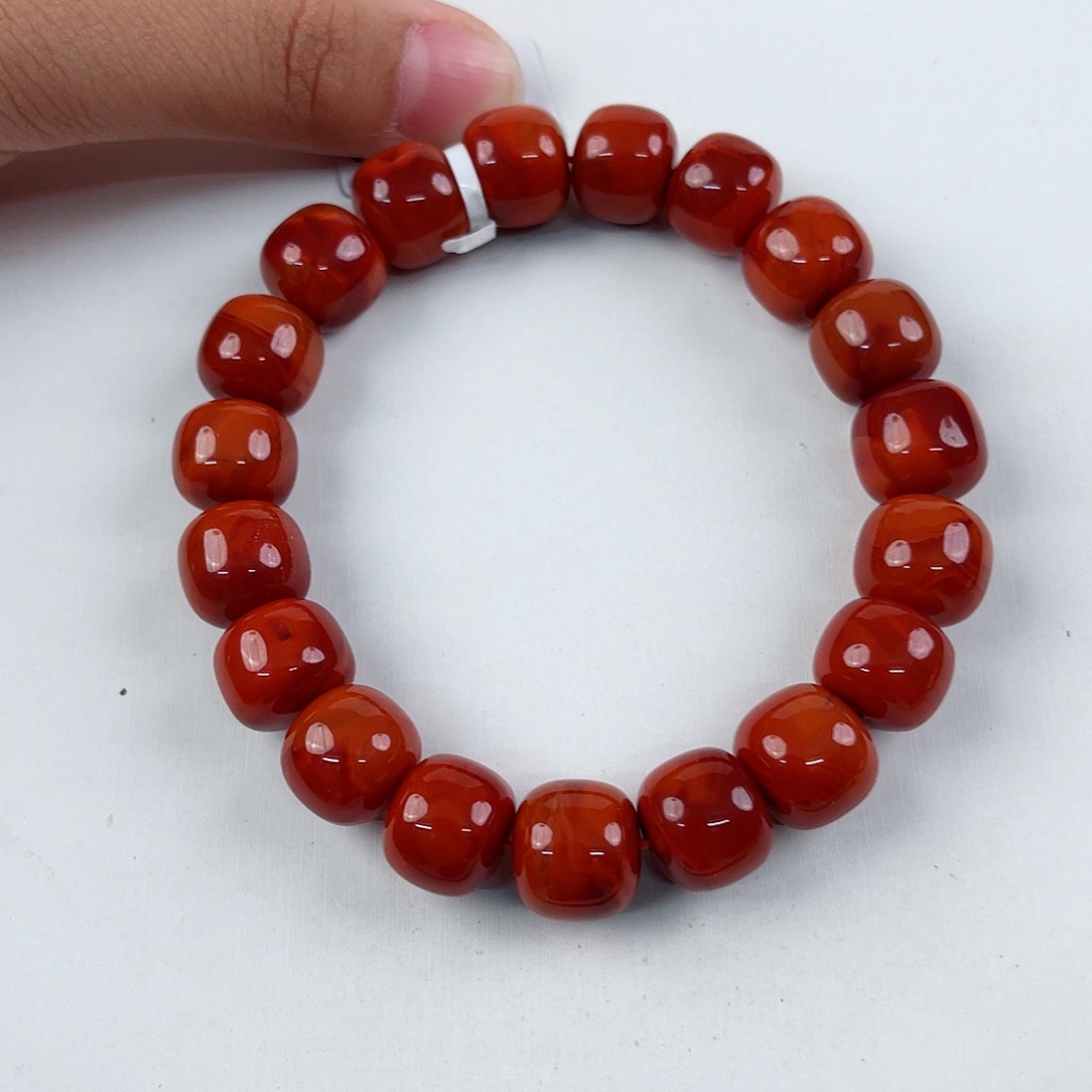 手串未镶嵌南红玛瑙?****?瓦西牛血红典藏级老型12mm