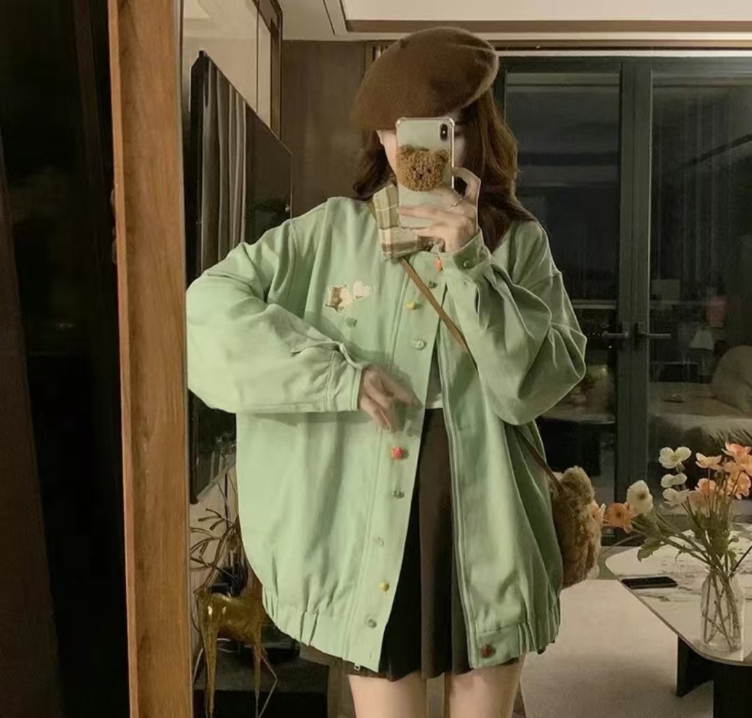 1521-1530  春桥服饰 商家编码春秋外套女简约慵懒风小众宽松百搭