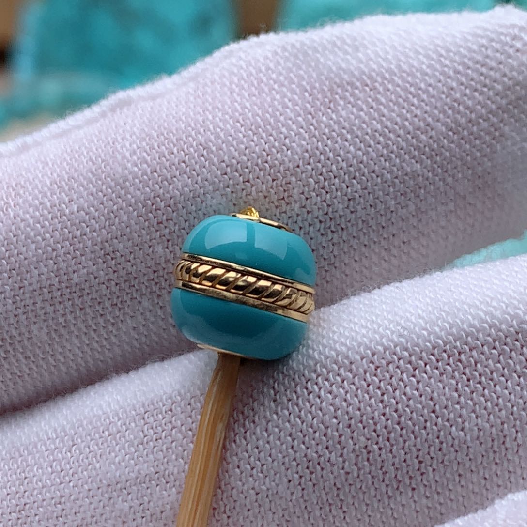 绿松石珠宝奇石18K金镶嵌