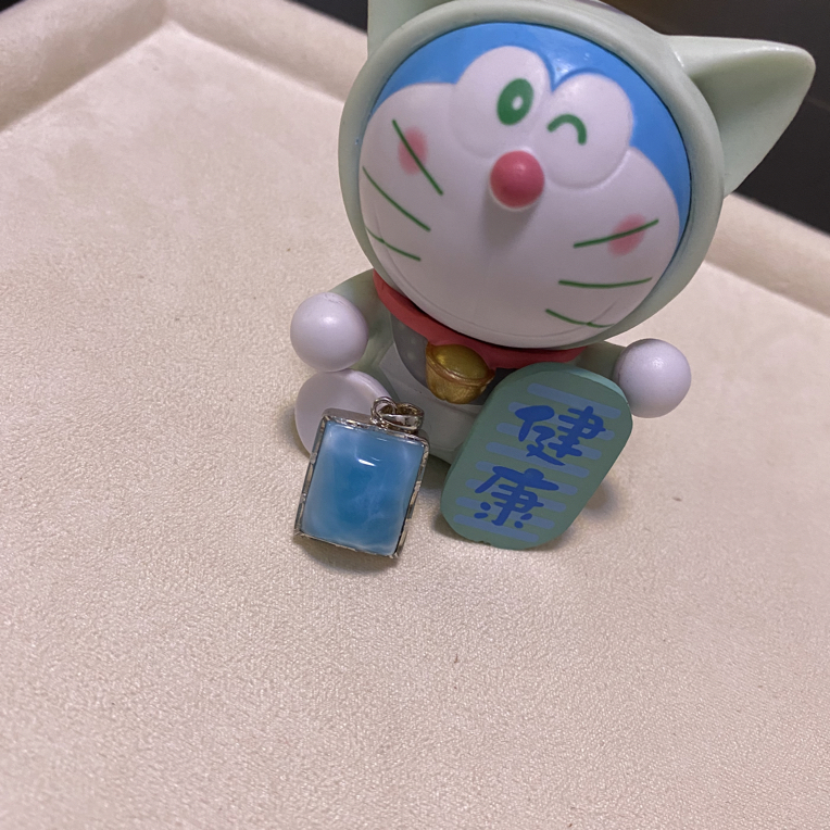 天然海纹石果冻色吊坠