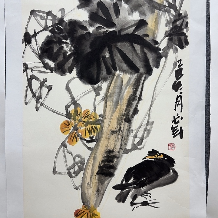 国画靳长年老师手绘作品