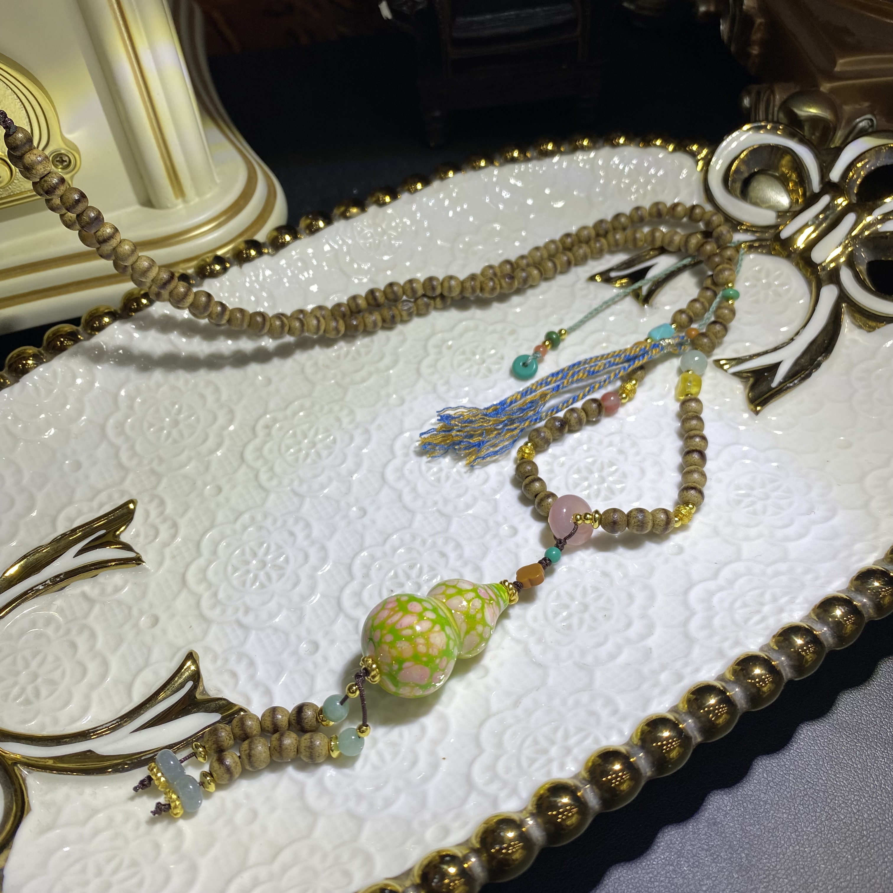 X1088-高品质非遗大漆葫芦设计款毛衣链项链-多样性发其一