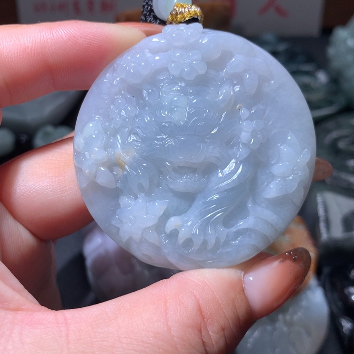 翡翠未镶嵌颈饰保真天然A货翡翠