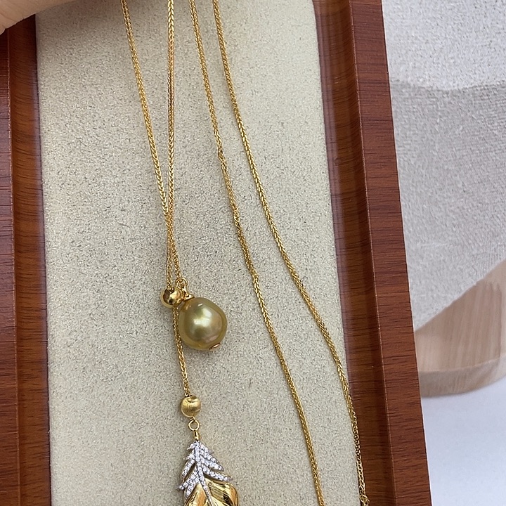 颈饰银S925镶嵌海水珍珠