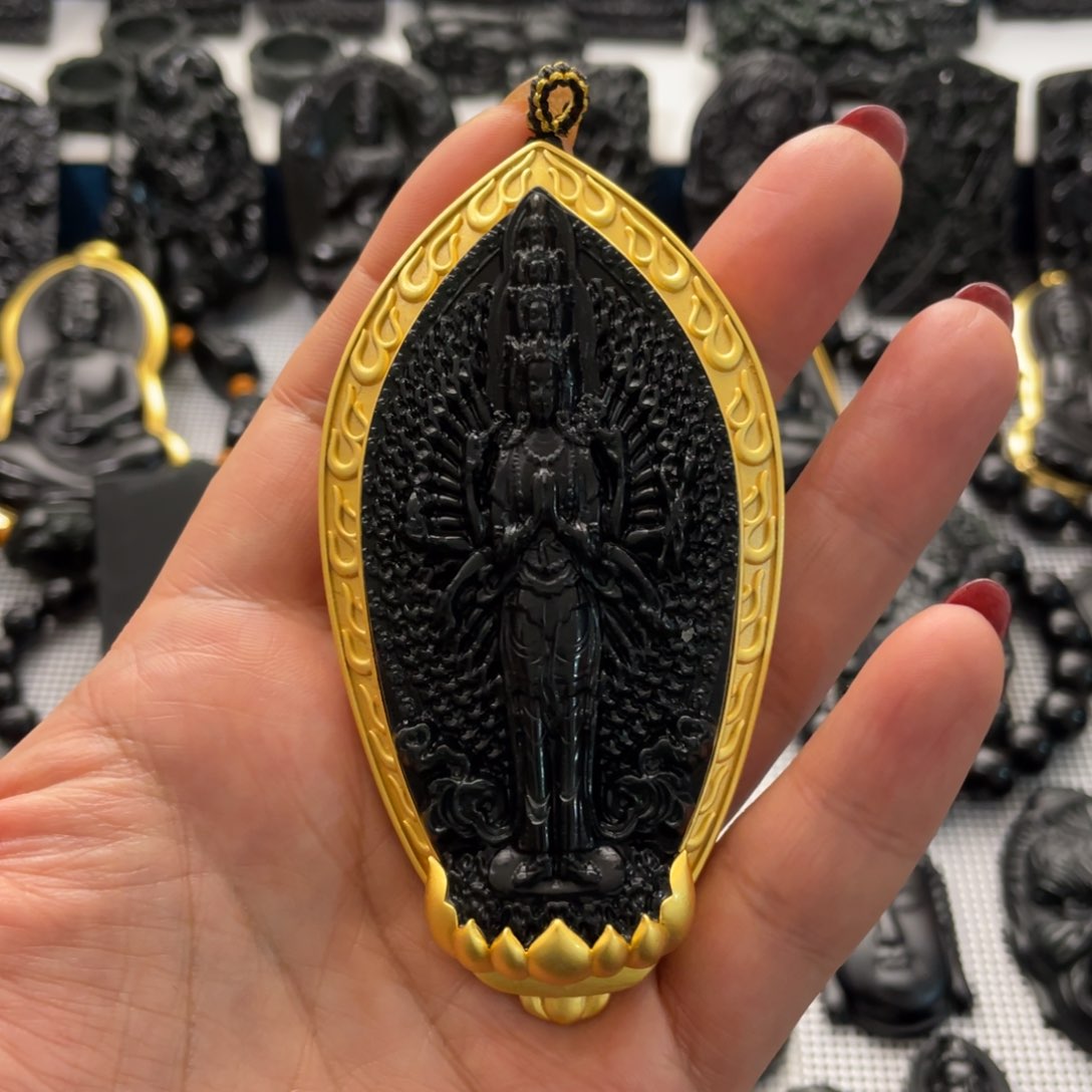 蛇纹石玉吊坠银S925镶嵌语*