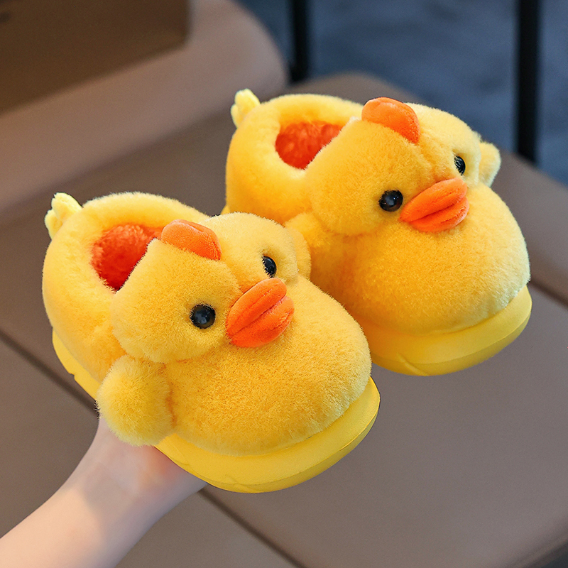 儿童冬季男女宝宝卡通加厚棉鞋平跟EVA中小童宝宝包跟棉鞋