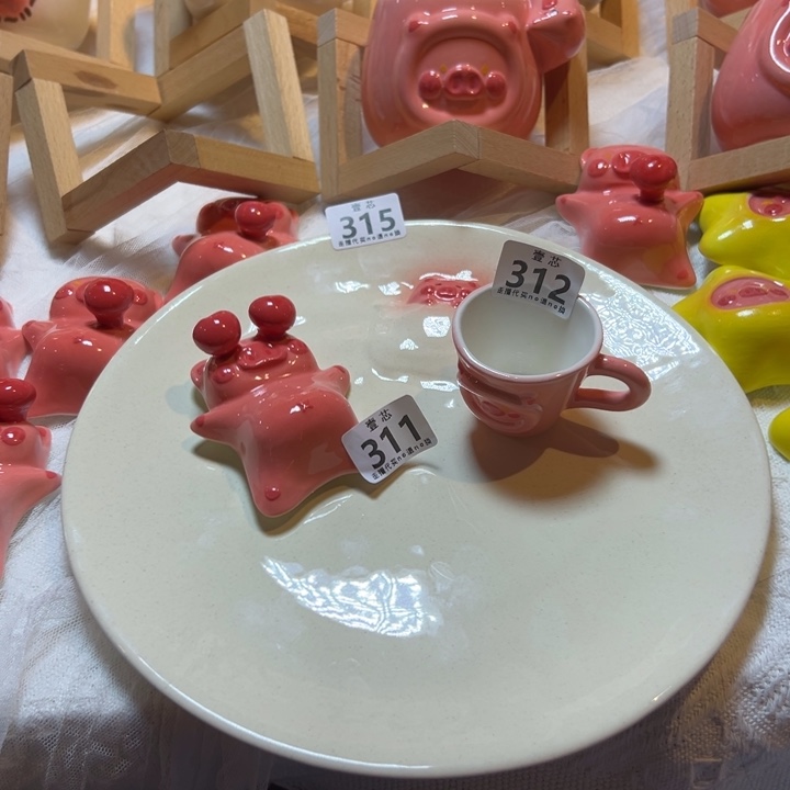 佳***摆件陶景德镇陶瓷猪猪猪杯杯杯