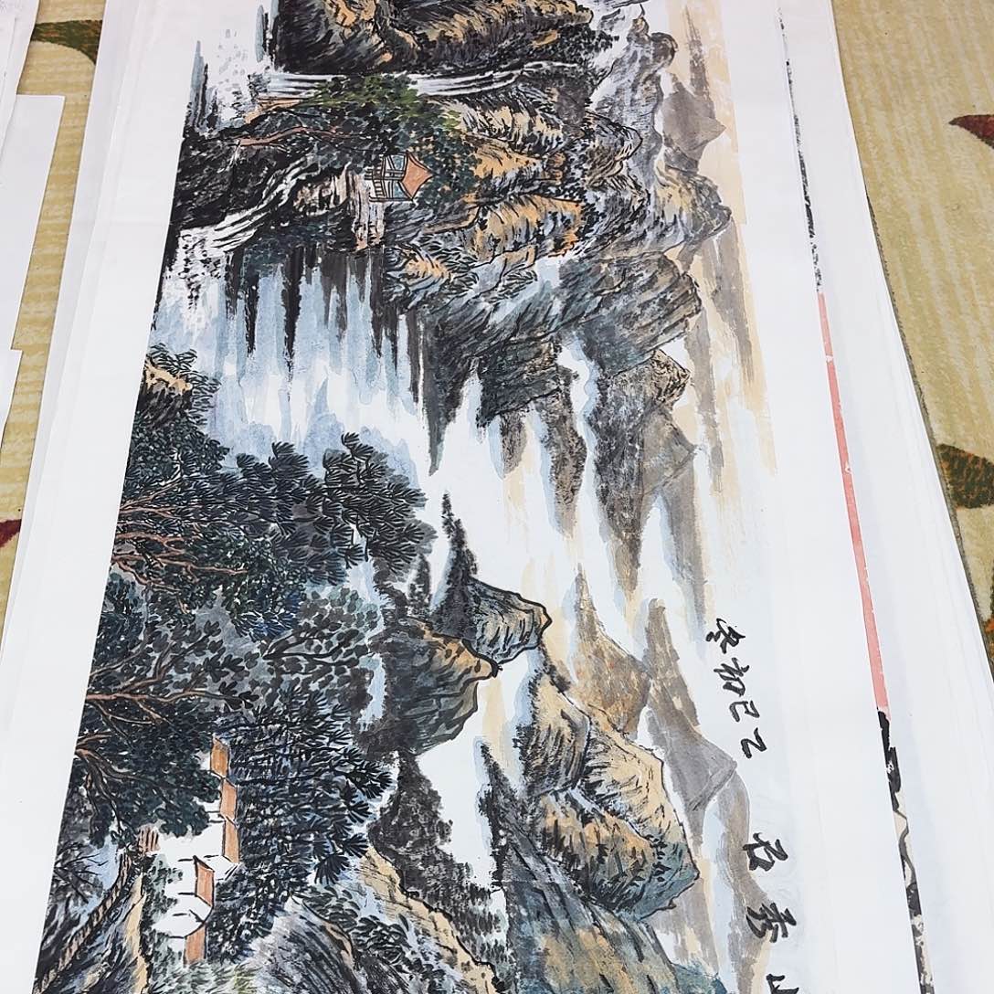 国画四尺整纸手绘作品