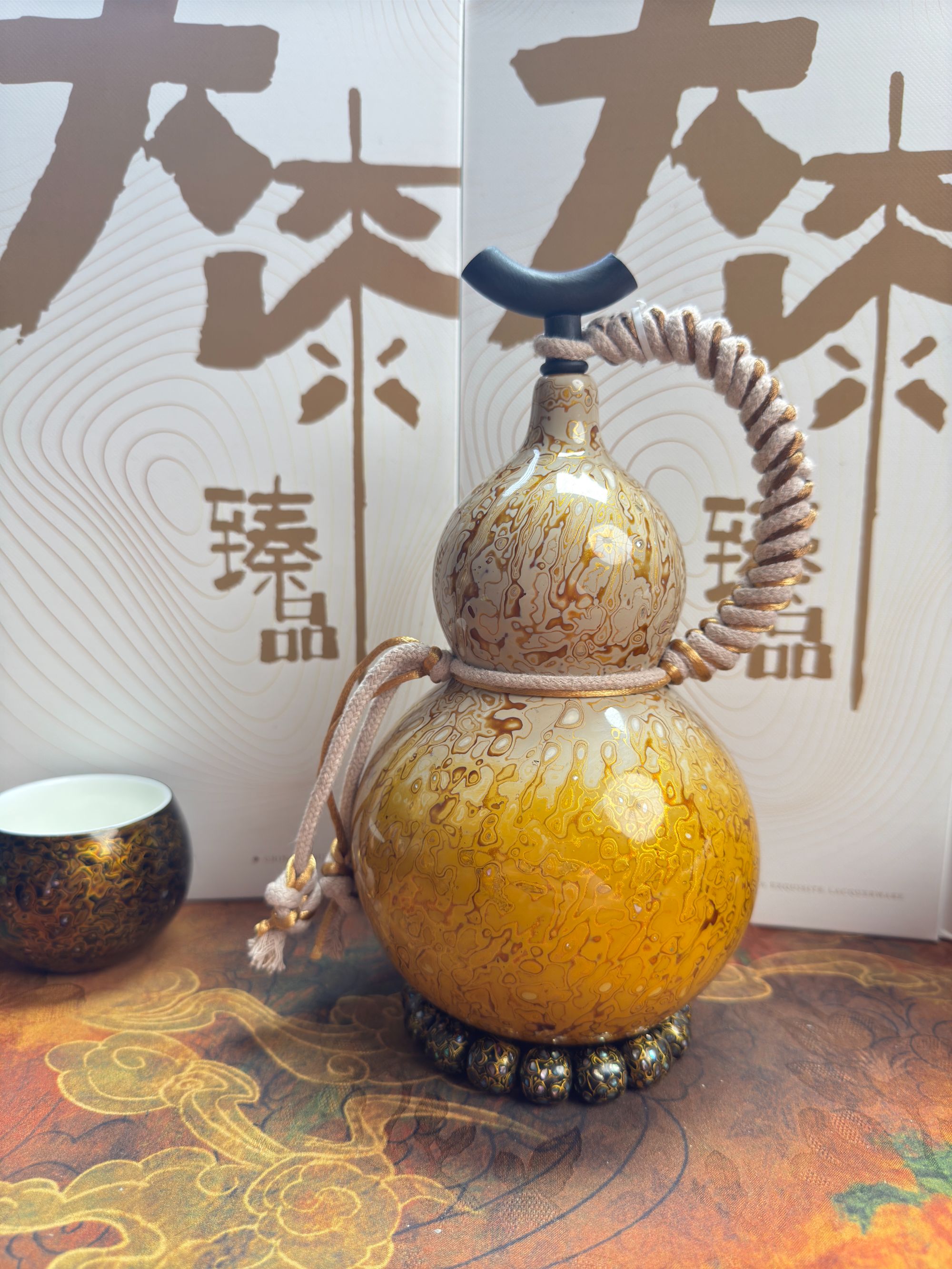 【一葫风月·半盏流年】纯手工非遗大漆酒葫芦