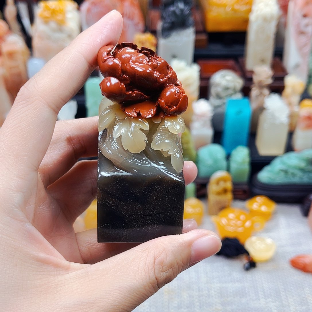 寿山石印石花*树1111包邮包刻