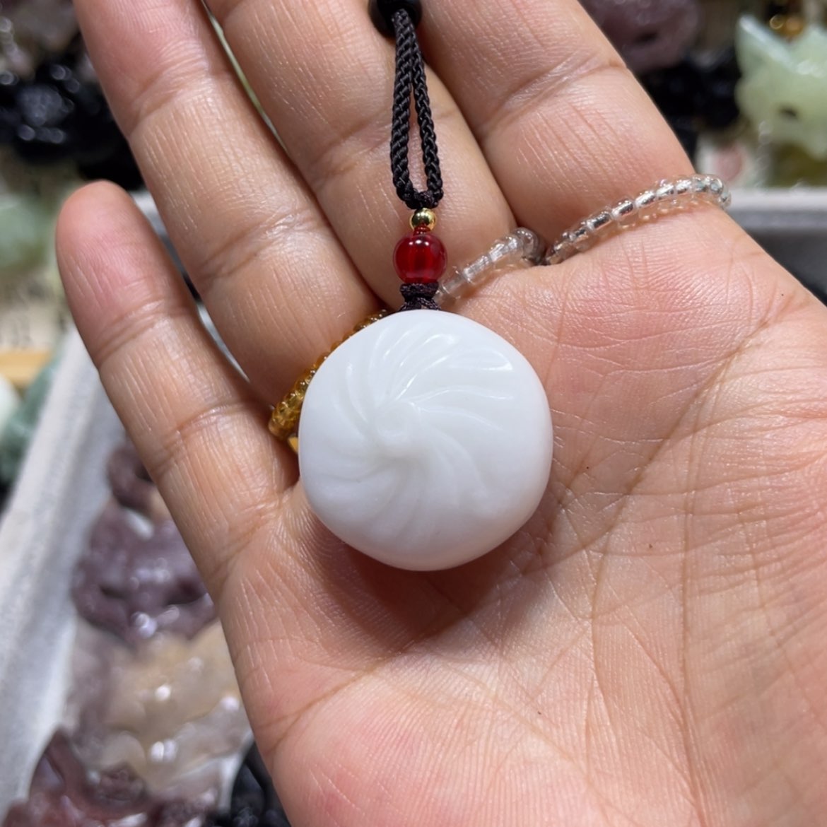 【闪购商品】岫玉颈饰未镶嵌30吊坠