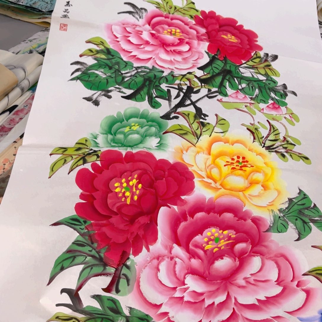 国画象山画舫精品手绘