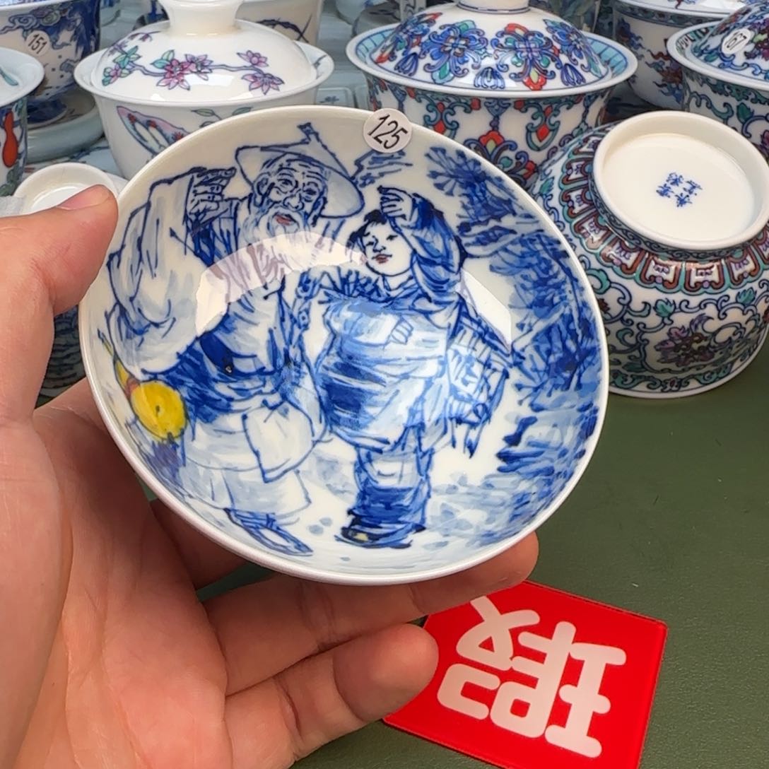 景德镇纯手工手绘茶具125