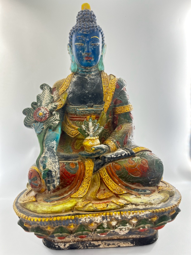 琉璃绘彩佛像工艺品琉璃绘彩佛像