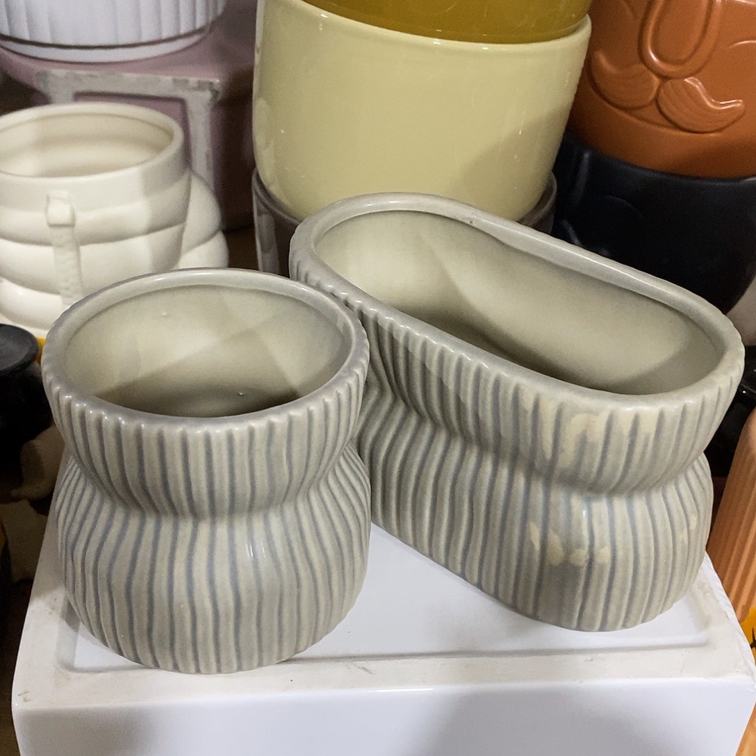 陶杯子陶盆有孔 瑕疵介意勿拍