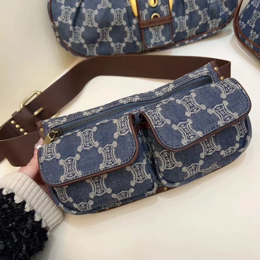 95新 Celine/思琳 Celine丹宁腰包