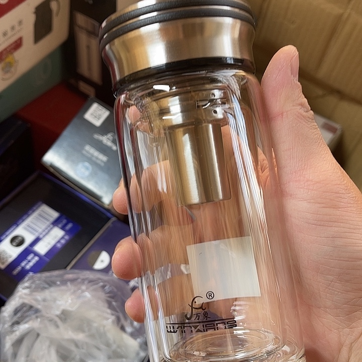 茶隔款玻璃万象鹅颈杯