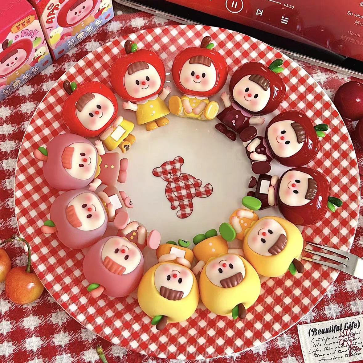 【拆盒】多多妹-苹果多多mini系列潮玩盲盒