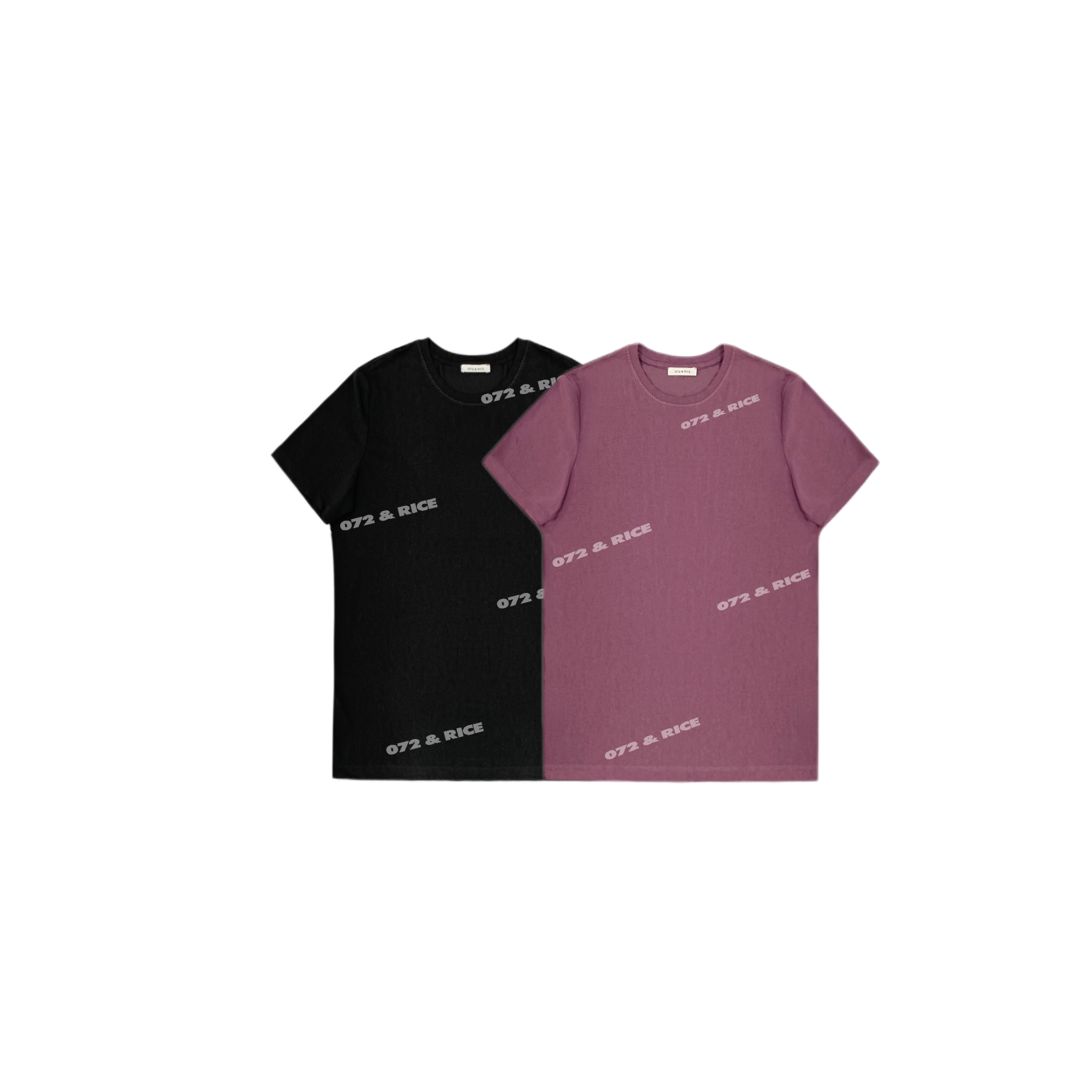 072 & RICE【梅子TEE】夏季休闲圆领净版短袖T恤 24W031Z FF12