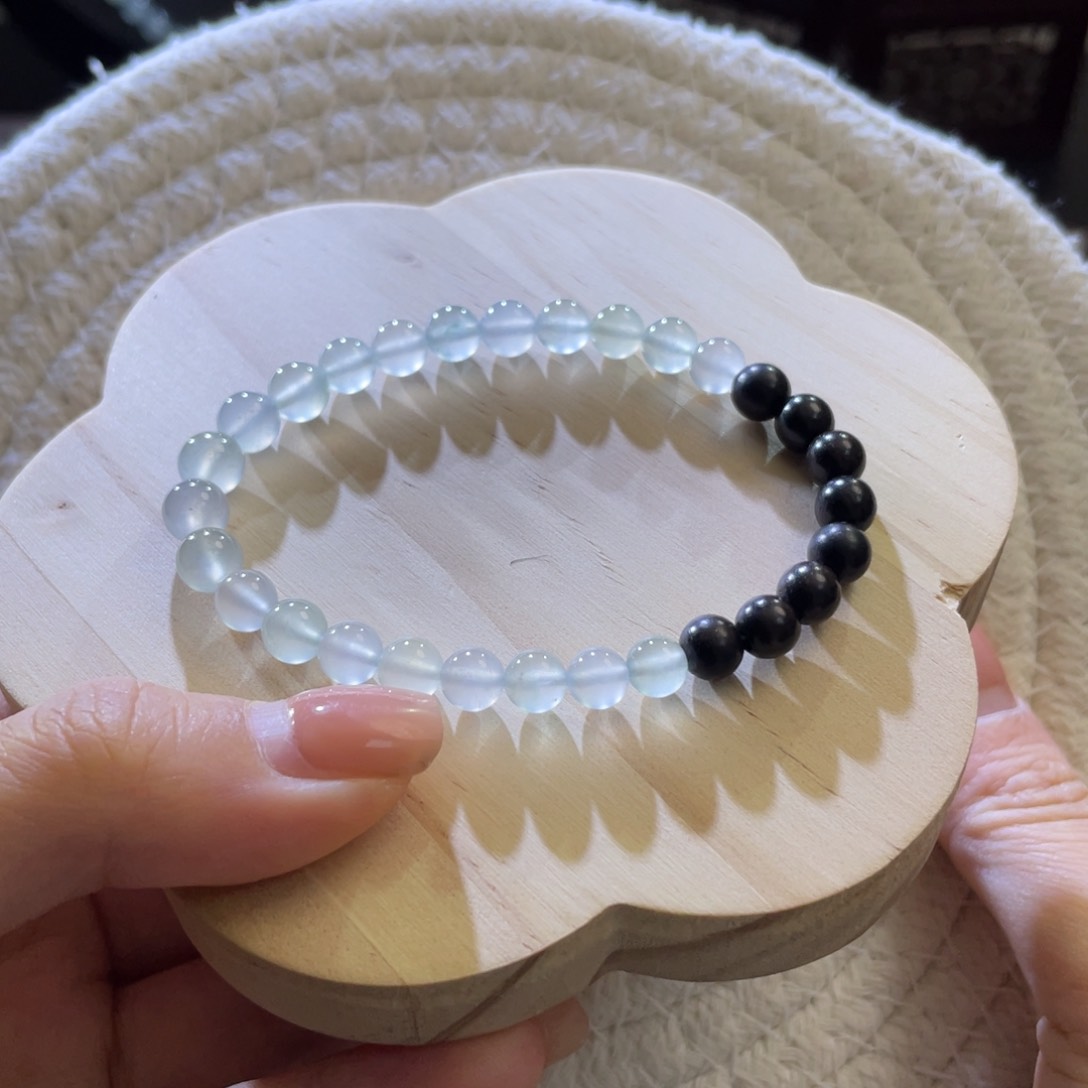 翡翠散珠天然缅a冰波梦幻糖果串卡5.8-6+