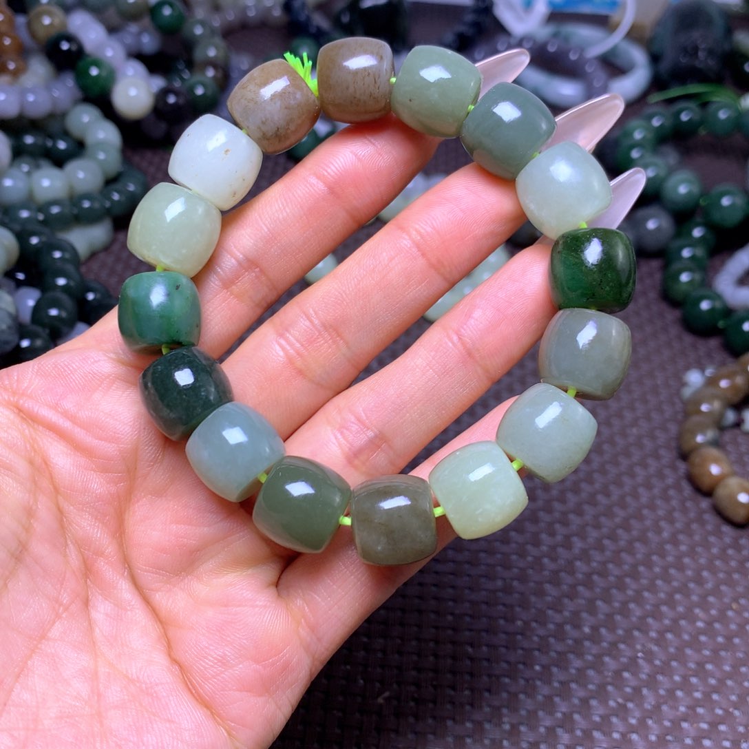 和田玉未镶嵌手串卡14