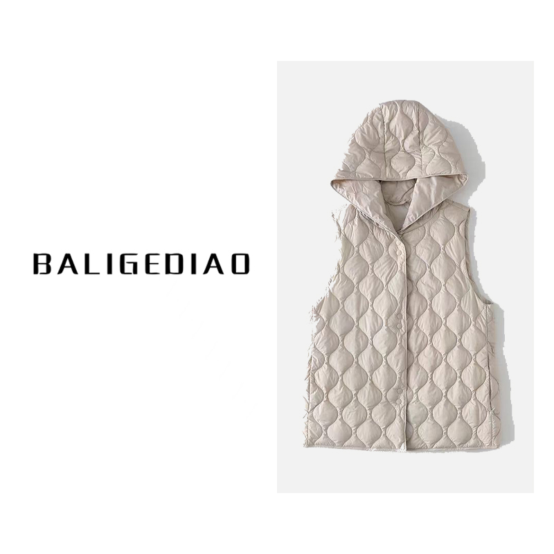 【人手一件】90国标白鸭绒羽绒马甲保暖羽绒服24113