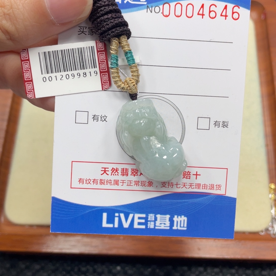 颈饰未镶嵌翡翠翡翠吊坠4646