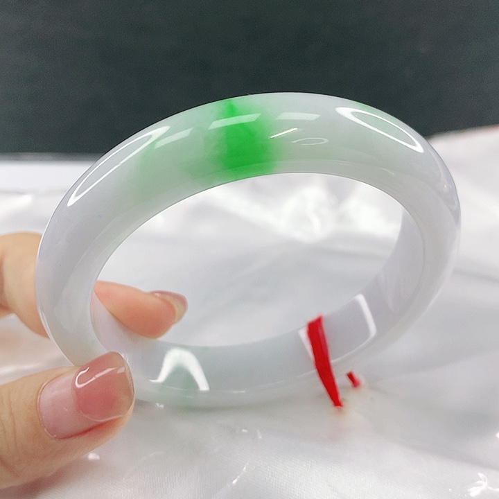 翡翠未镶嵌手镯圈57，58074