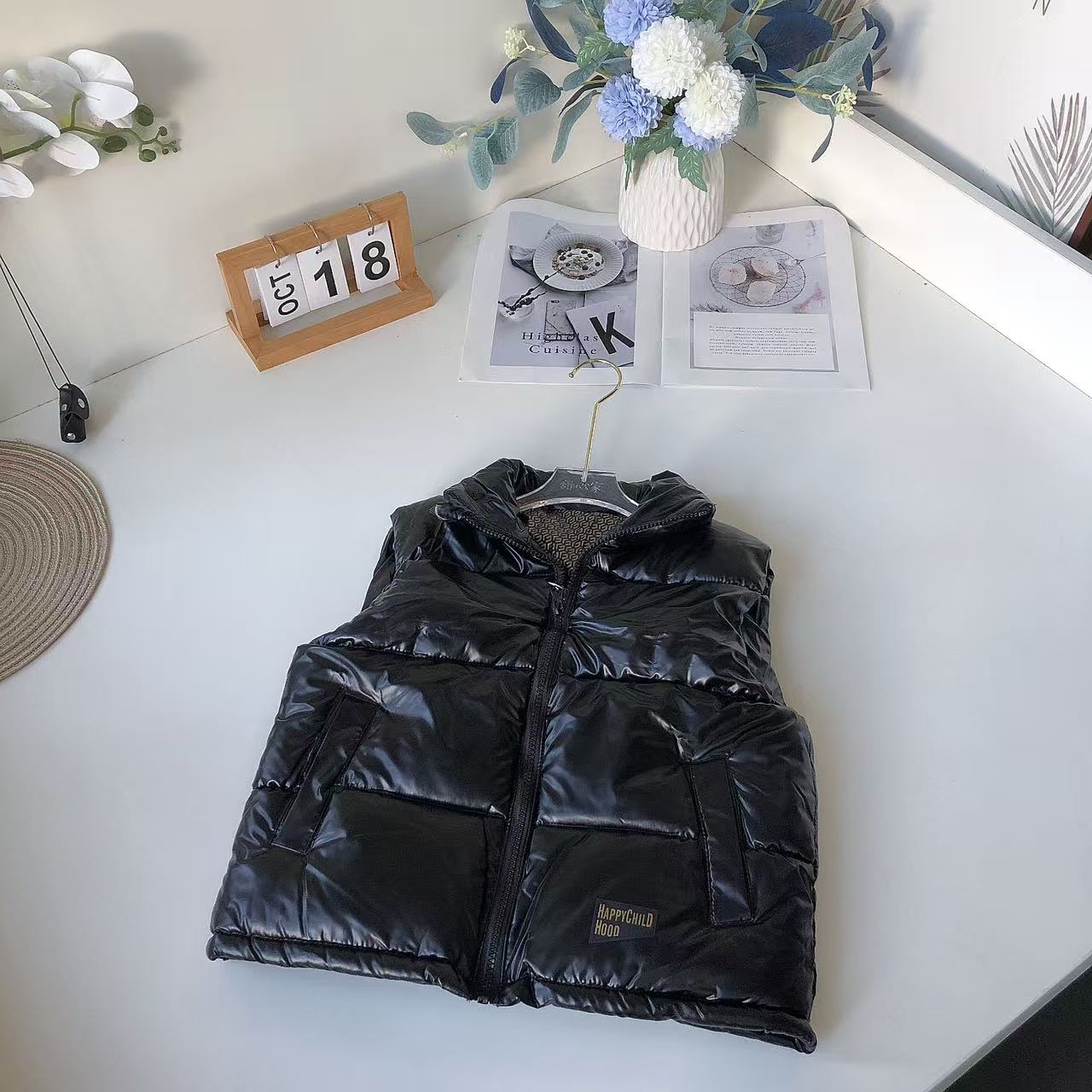 K071儿童新款冬季马甲H字母款