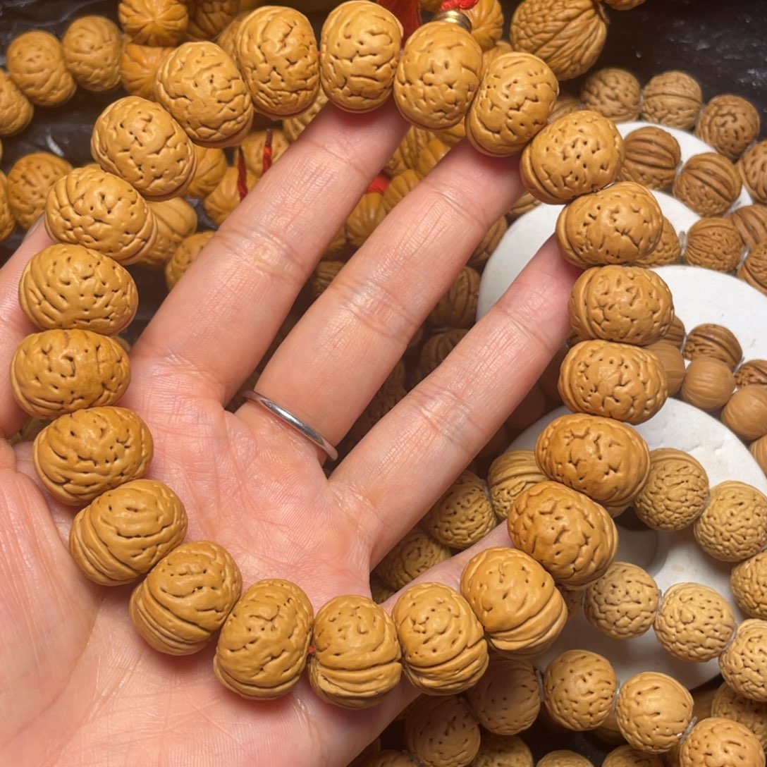 换***度桃木桃核手串19+钮扣