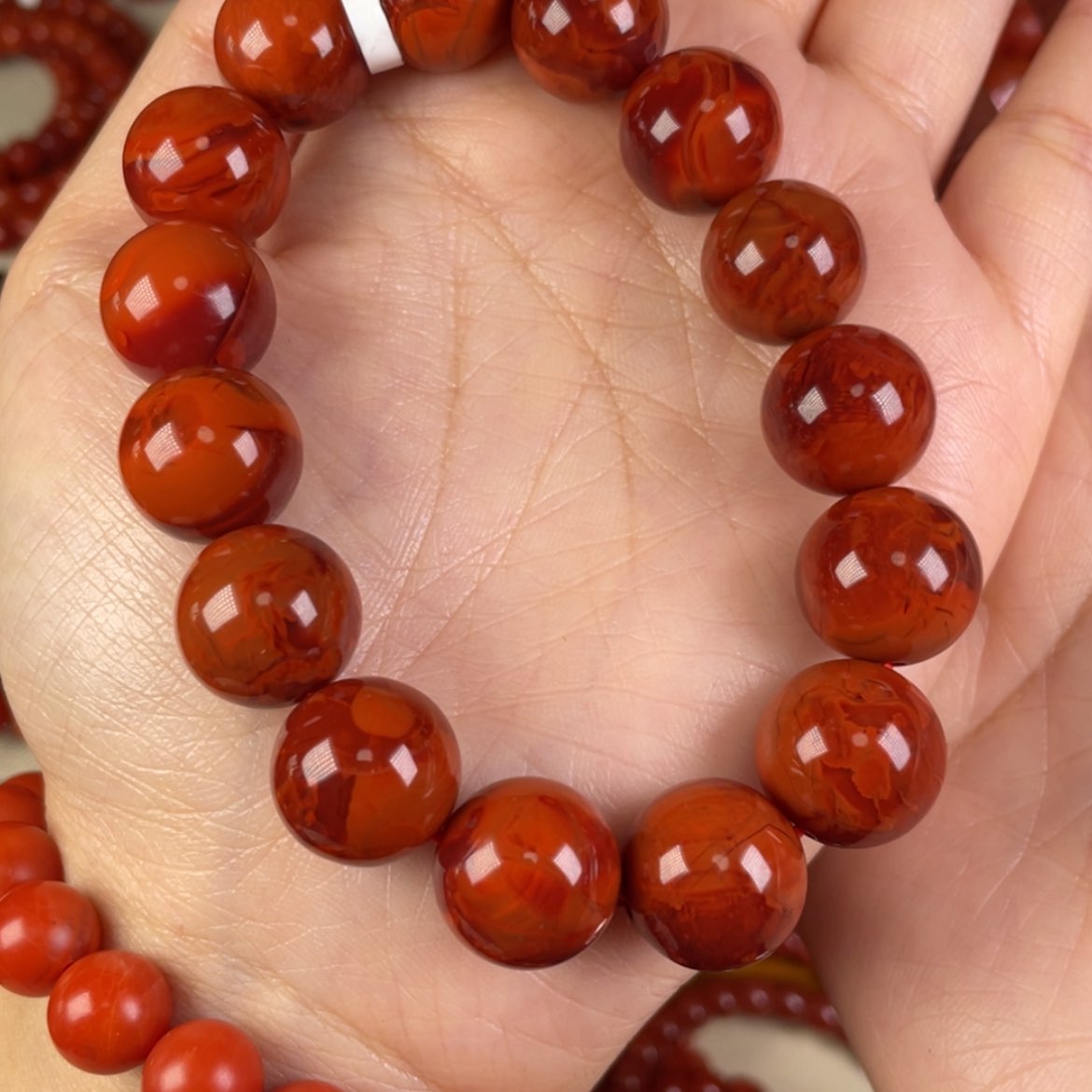 【闪购商品】南红玛瑙手链未镶嵌小**?花