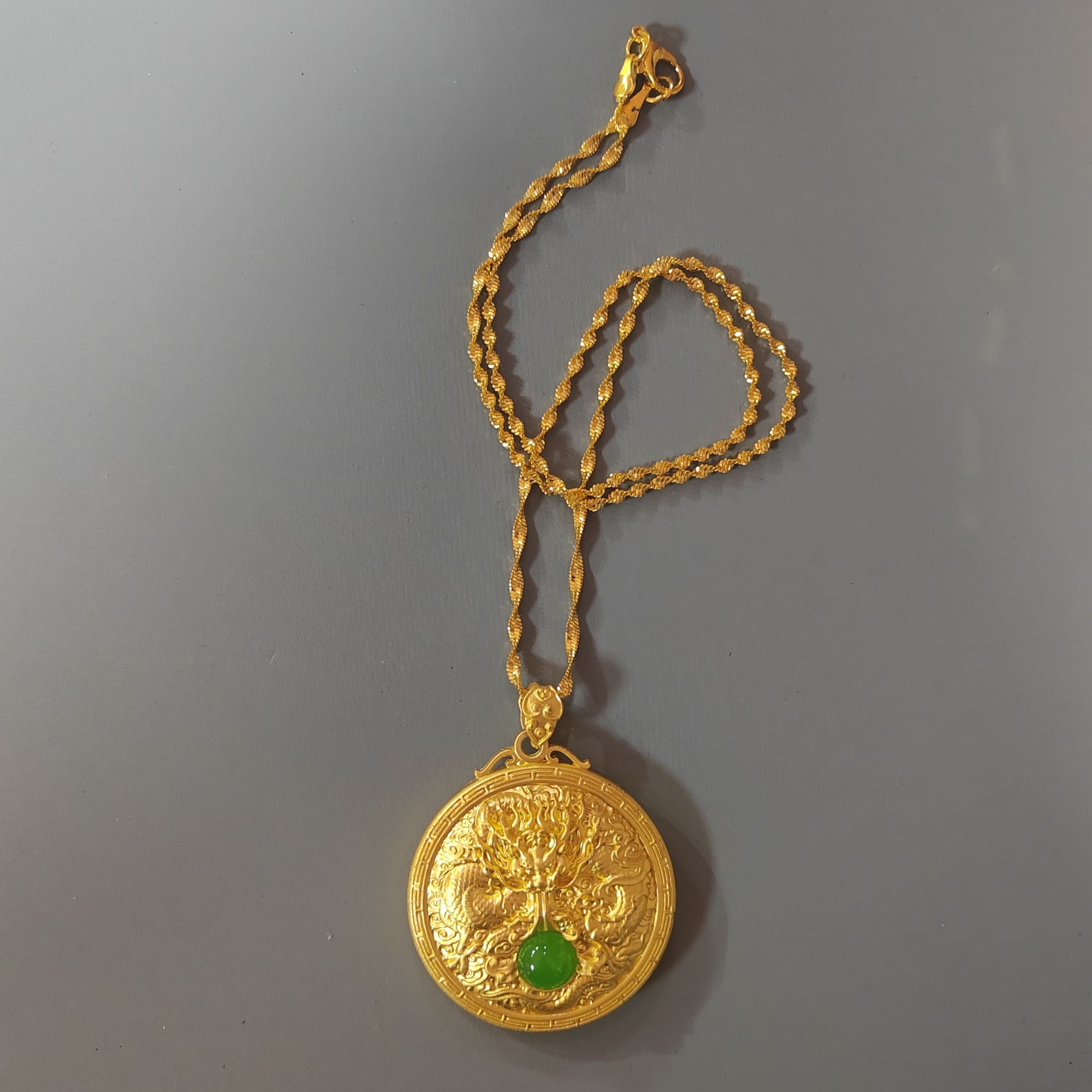 S42挂坠国风气质精美工艺平安扣项链手工吊坠古法复古